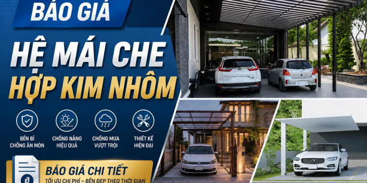 Báo giá hệ mái che hợp kim nhôm